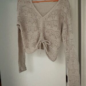 Jessica Simpson Taupe V-Neck Sweater